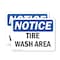 Signmission Tire Wash Area, 5 in W x Rectangle, Vinyl Decal OS-2PACK-NS-D-35-L-18677 - alternate 1